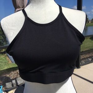 Move With You Black High-Neck Sports Bra - XL Athleisure Workout Yoga Gym